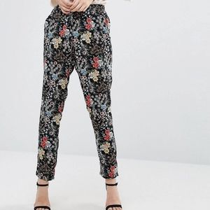 ASOS Floral Pants with tie waist